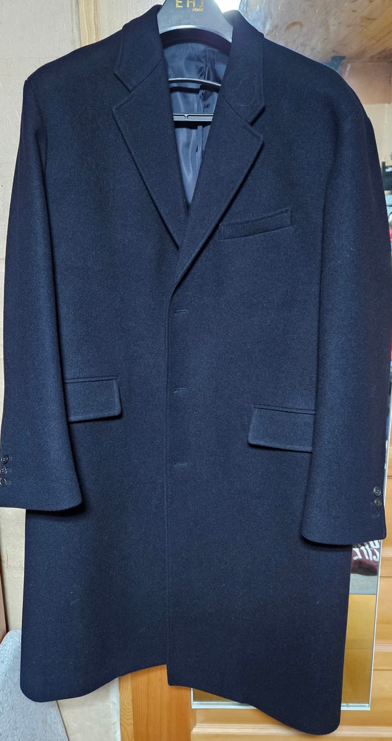 이얼즈어고 싱글 브레스티드 코트 다크네이비 3 상품이미지3