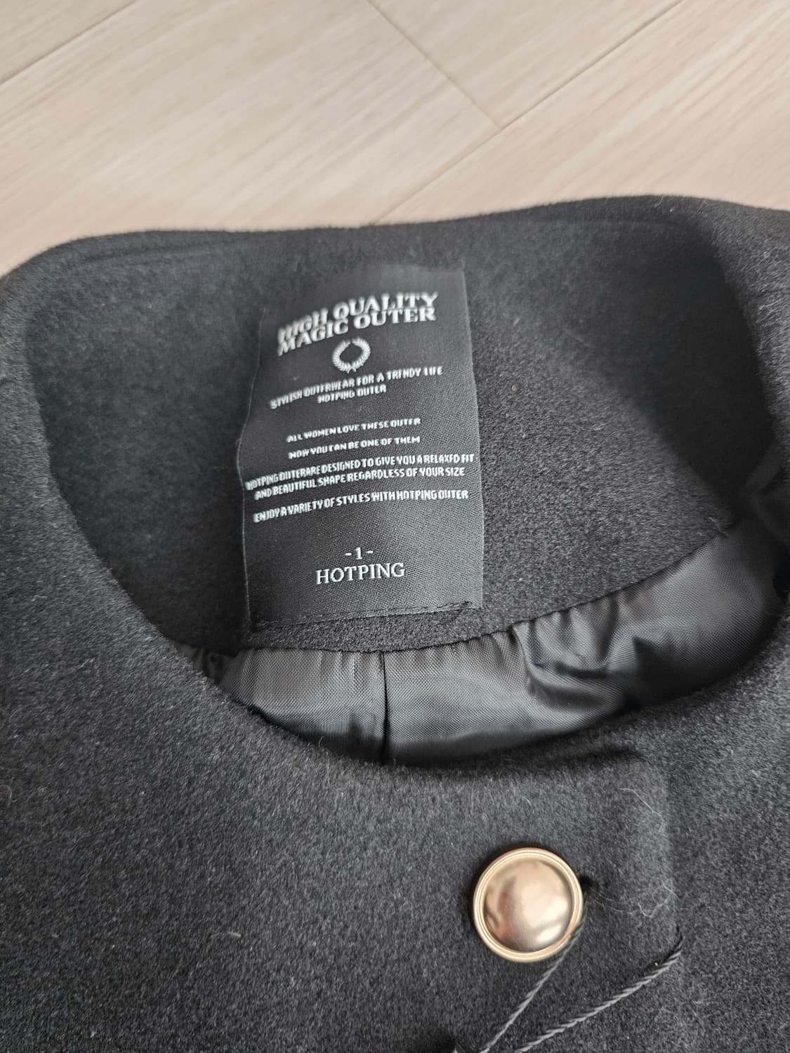 LOVB 핫핑 자체제작 브랜드 블랙 울 자켓(새상품) 상품이미지4