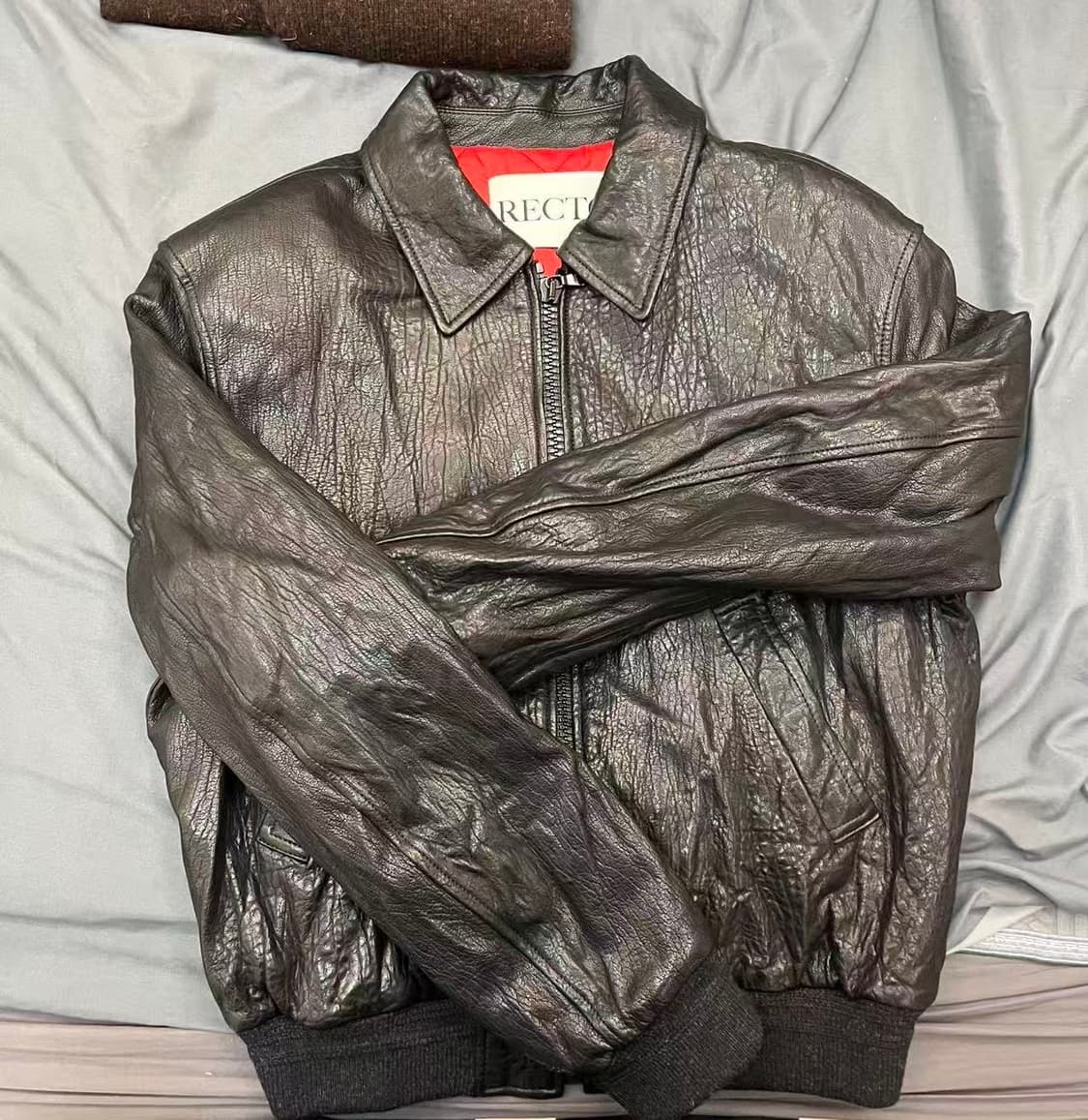 렉토 크링클 레더 자켓 새상품 상품이미지1
