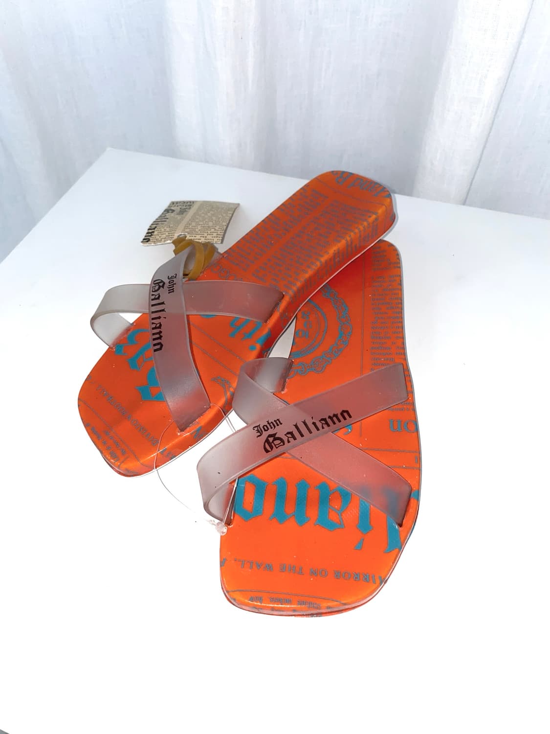 John Galliano 00s Newspaper Sandals 상품이미지1