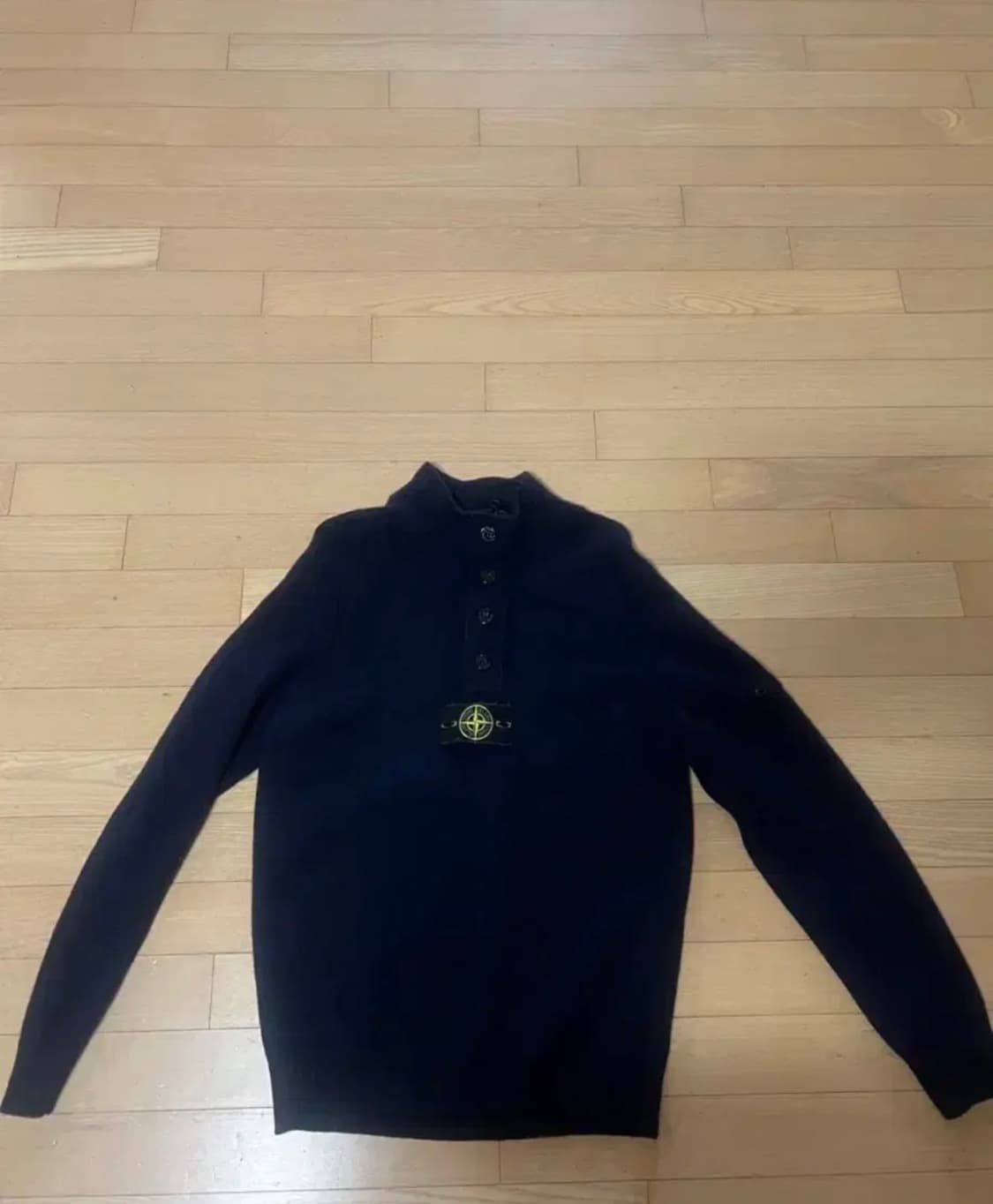 [당일출고,L사이즈] 새상품급 스톤아일랜드 램스울 반집업 니트 상품이미지1