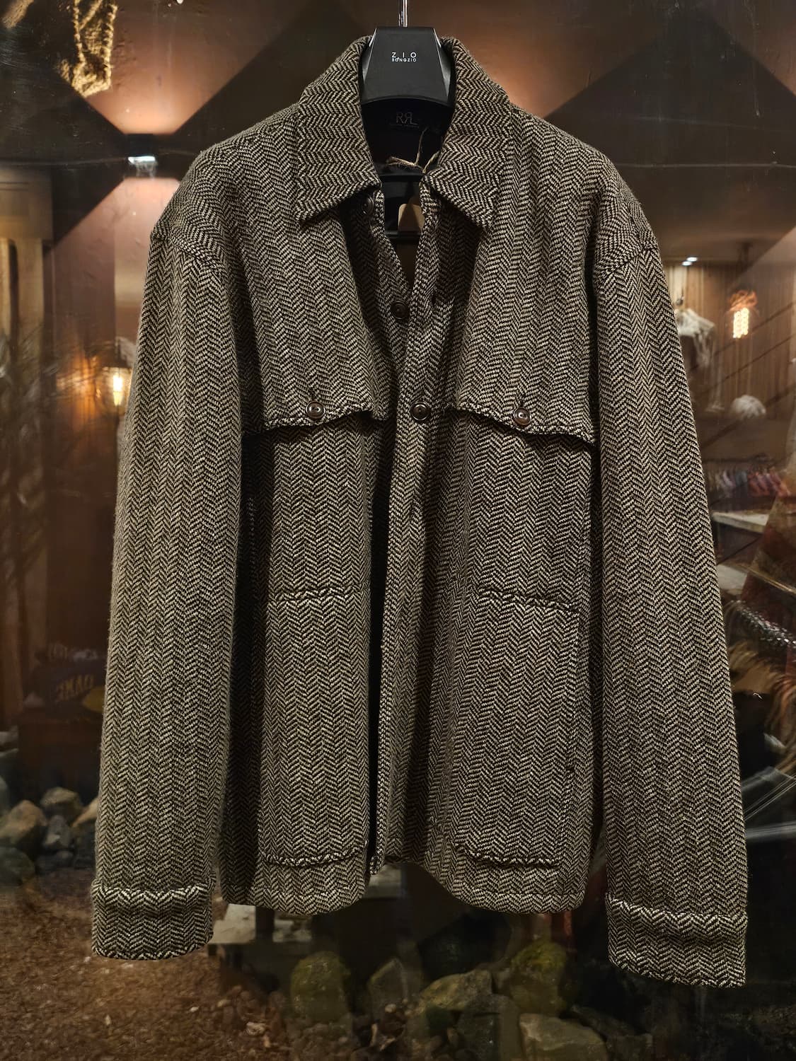 rrl 올드모델 헤링본 오버셔츠 자켓 xl 사이즈 상품이미지1