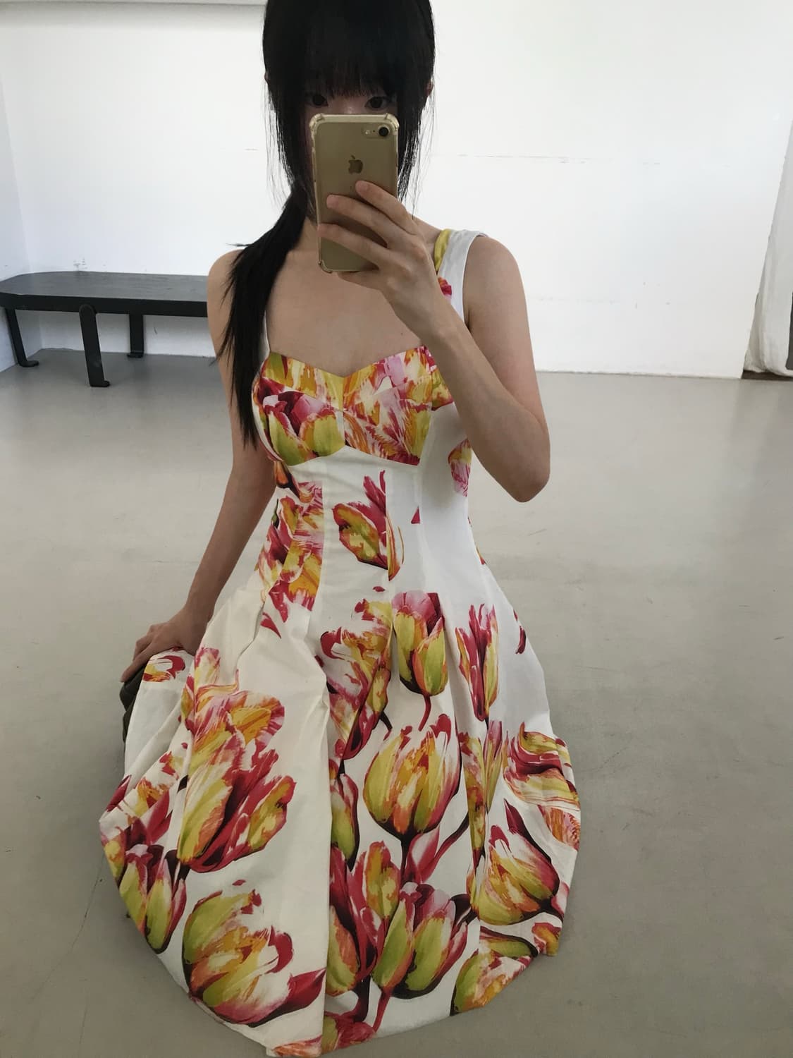 vintage flower pattern one-piece 상품이미지2