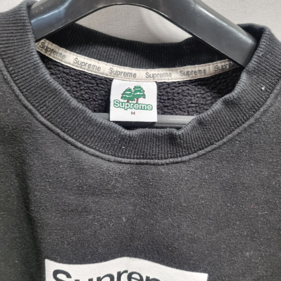 슈프림 블랙 박스 로고 맨투맨 상품이미지2