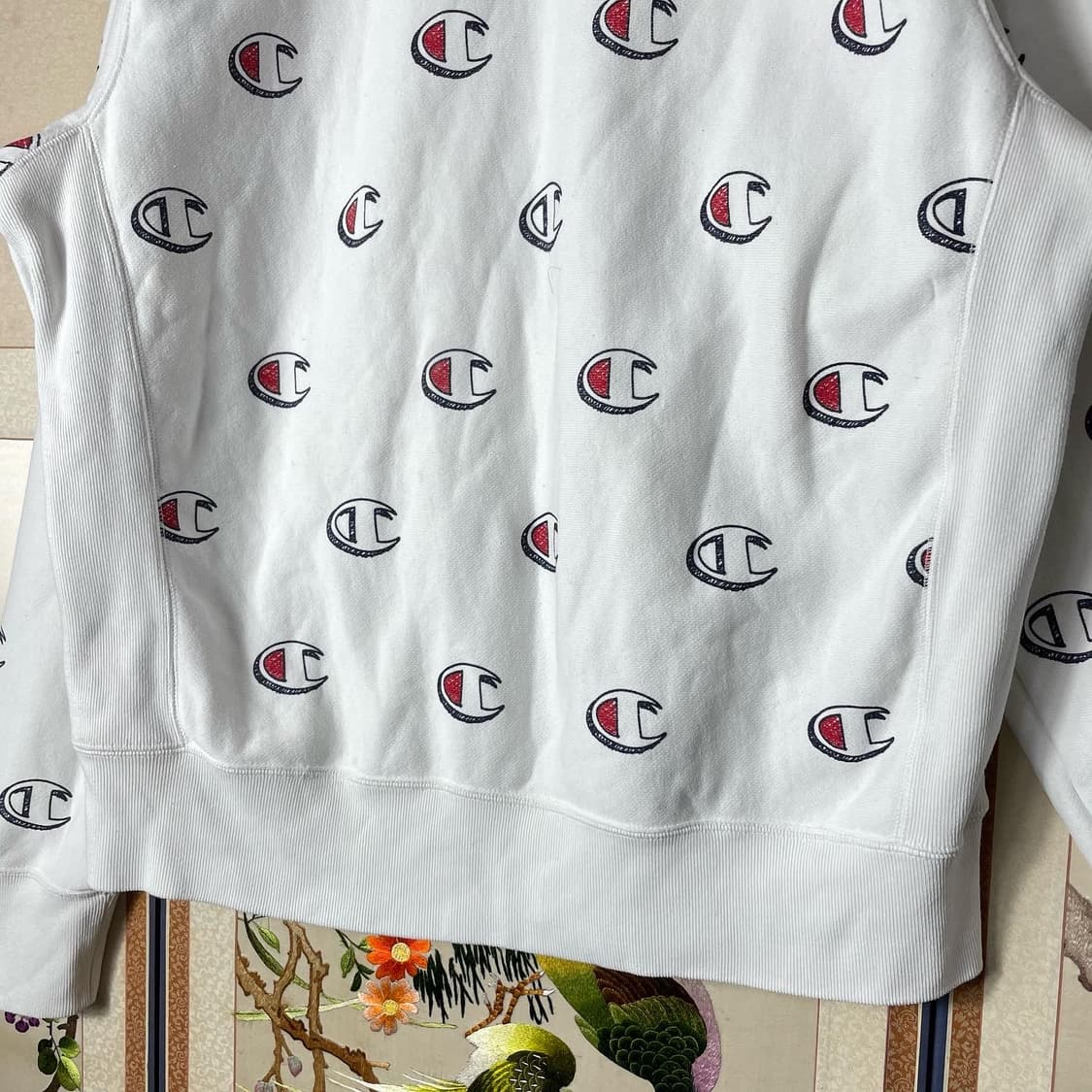 챔피온 리버스위브 로고범벅 후드티 상품이미지5