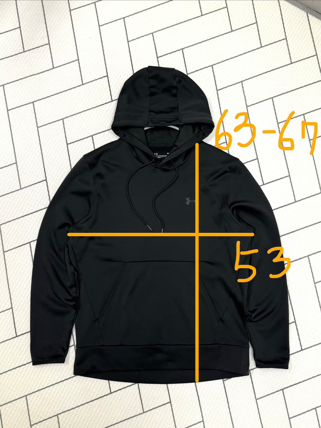 공용 M / 언더아머 기모 후드티 블랙 상품이미지2