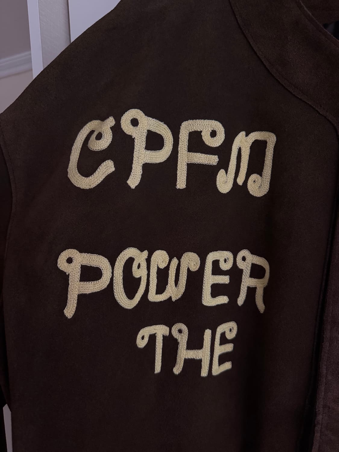 CPFM 캑터스 플랜트 플리마켓 베이스볼 자켓 카우 스웨이드 레더 상품이미지2