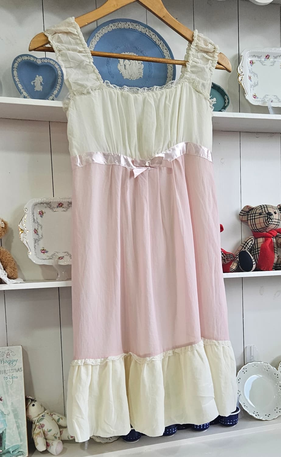 트랄라라(TRALALA) 베이비핑크 리본원피스 상품이미지2