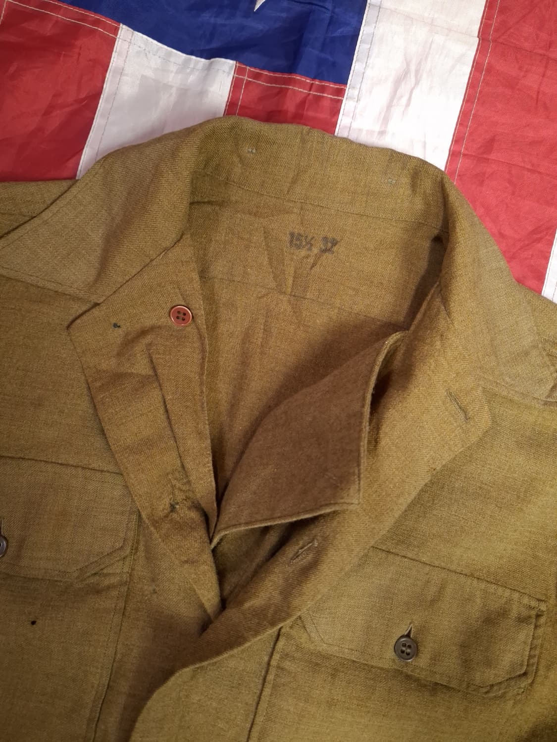 오리지날 미국제조 WW2 미육군 초기형 오피셔 셔츠 상품이미지3