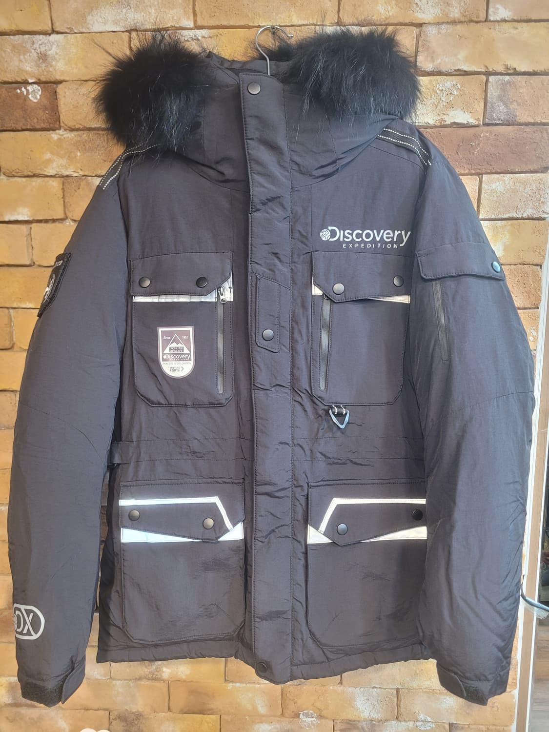 신품급 디스커버리 밀포드 구스다운 라쿤 패딩 L 상품이미지1