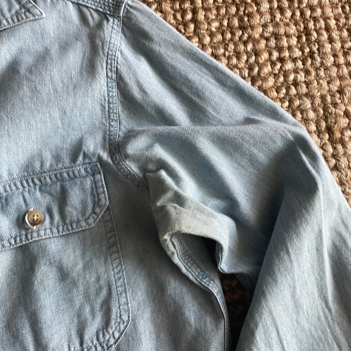 폴로 랄프로렌 스웨이드 패치 워크셔츠 상품이미지5