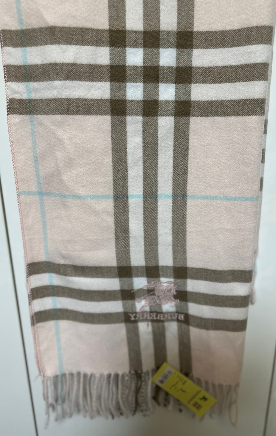 버버리 핑크  캐시미어체크 숄&머플러남여공용 상품이미지3