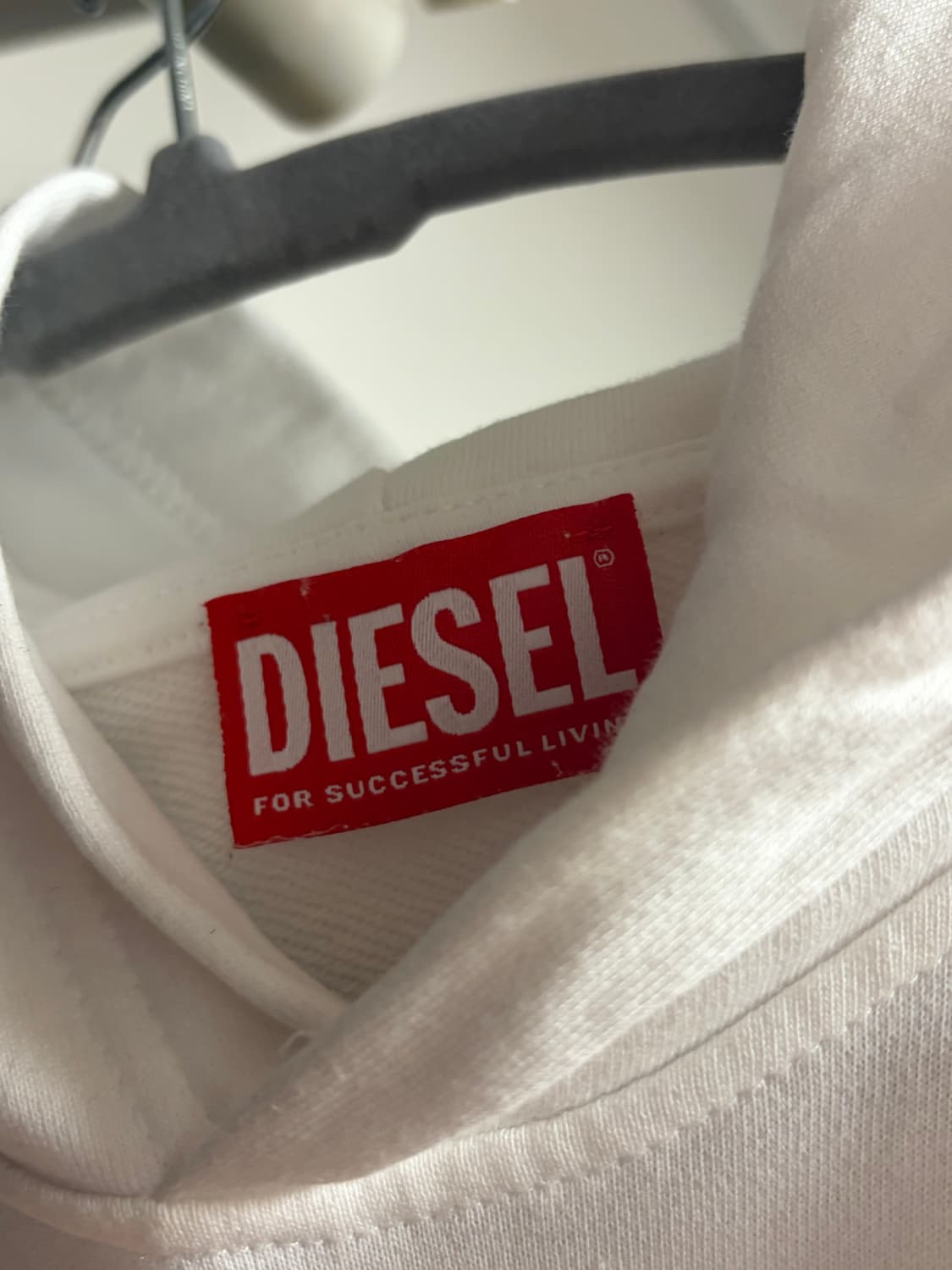 디젤 화이트 로고 프린팅 후드티16y 상품이미지2