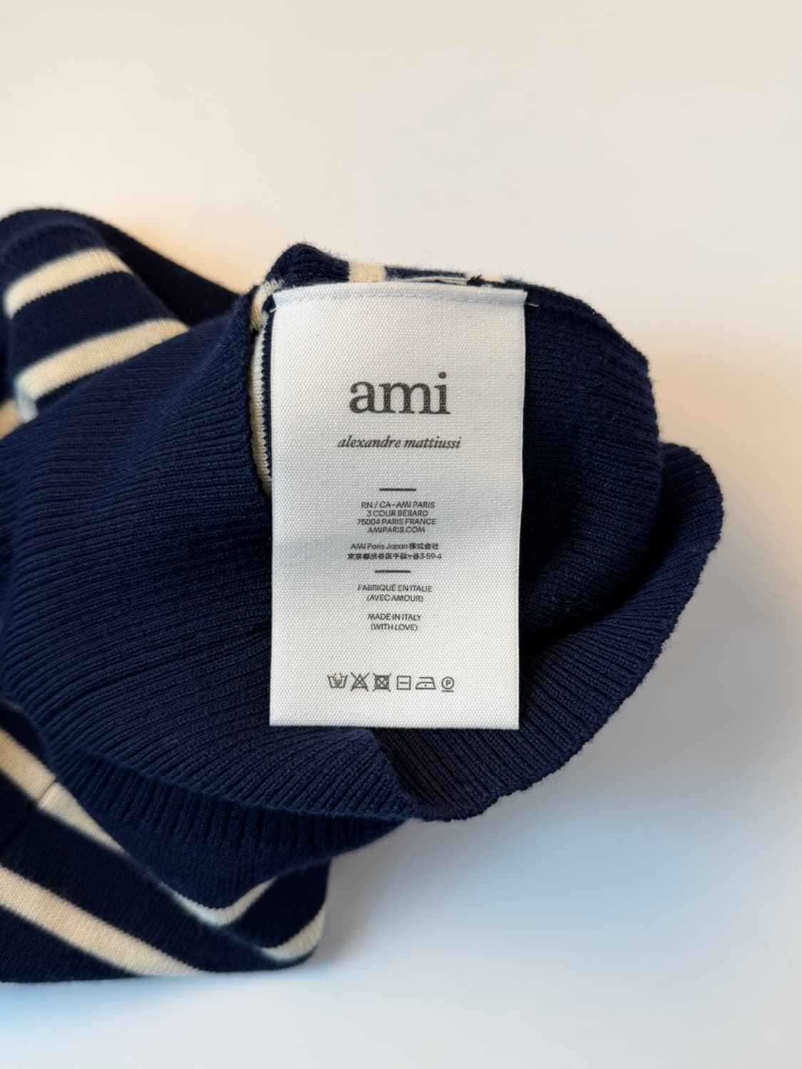 아미 스트라이프 오프 숄더 슬리브리스 상품이미지7