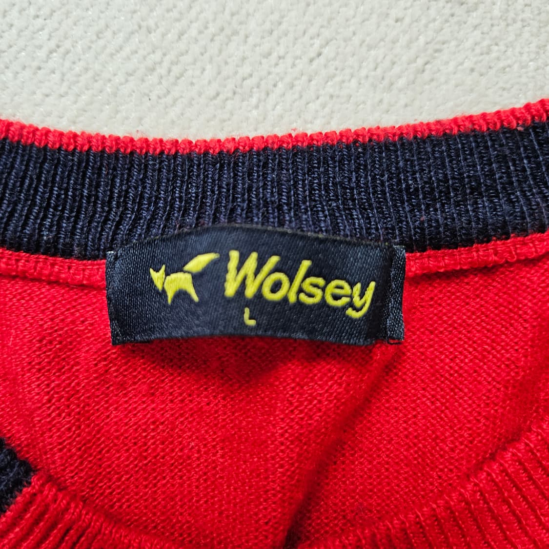 L 울시 레드 골프 니트 0306Y 상품이미지3