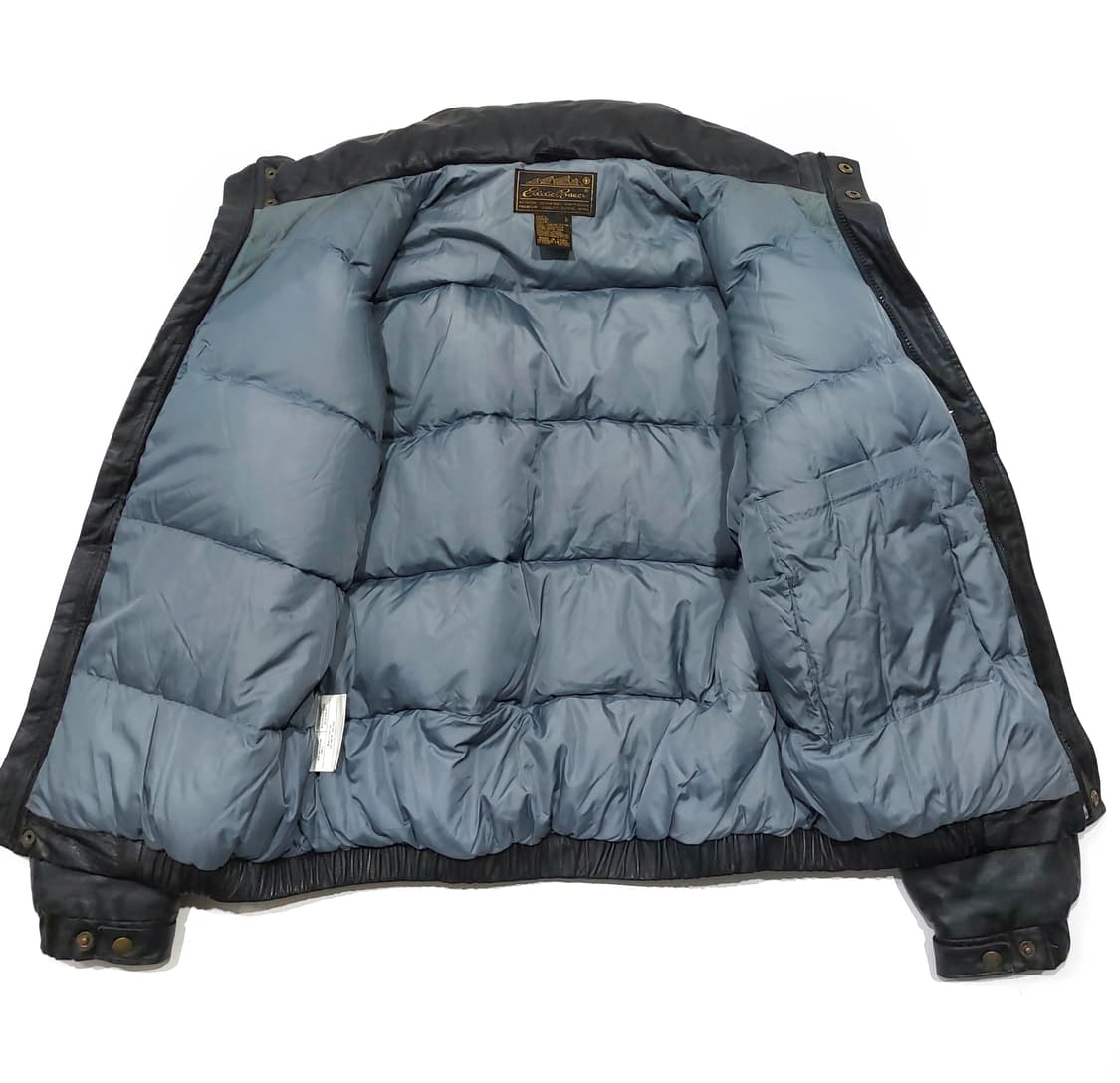 에디바우어 레더 구스다운 자켓 90s 숏패딩 L (105) 상품이미지6