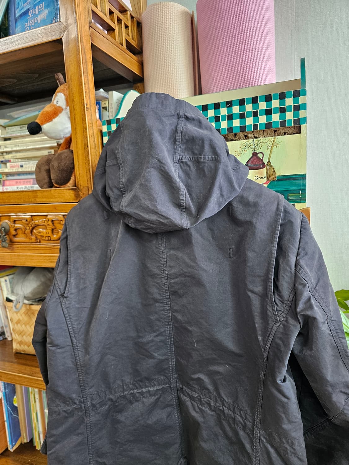 유일매물.씨피 CP컴퍼니 롱 야상 자켓 팔아요.다크 그레이 100 사이즈 상품이미지8