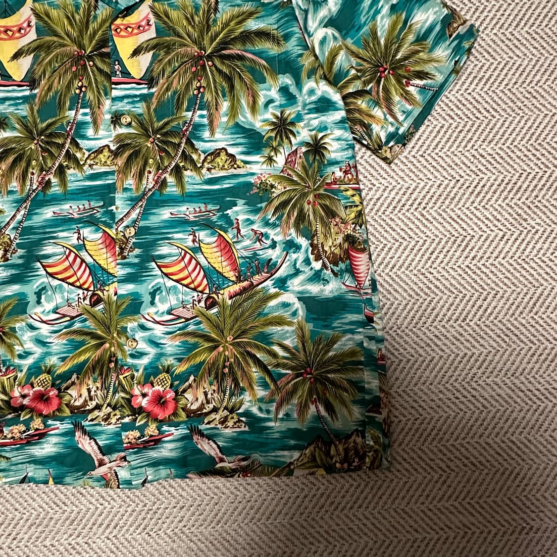 VINTAGE usa made hawaiian shirt 상품이미지4