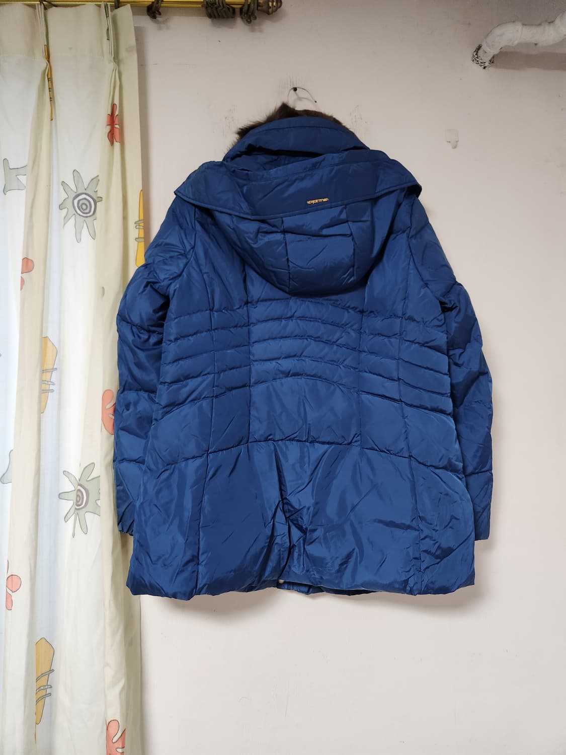 크로커다일 퍼 카라 블루 패딩 95 상품이미지3