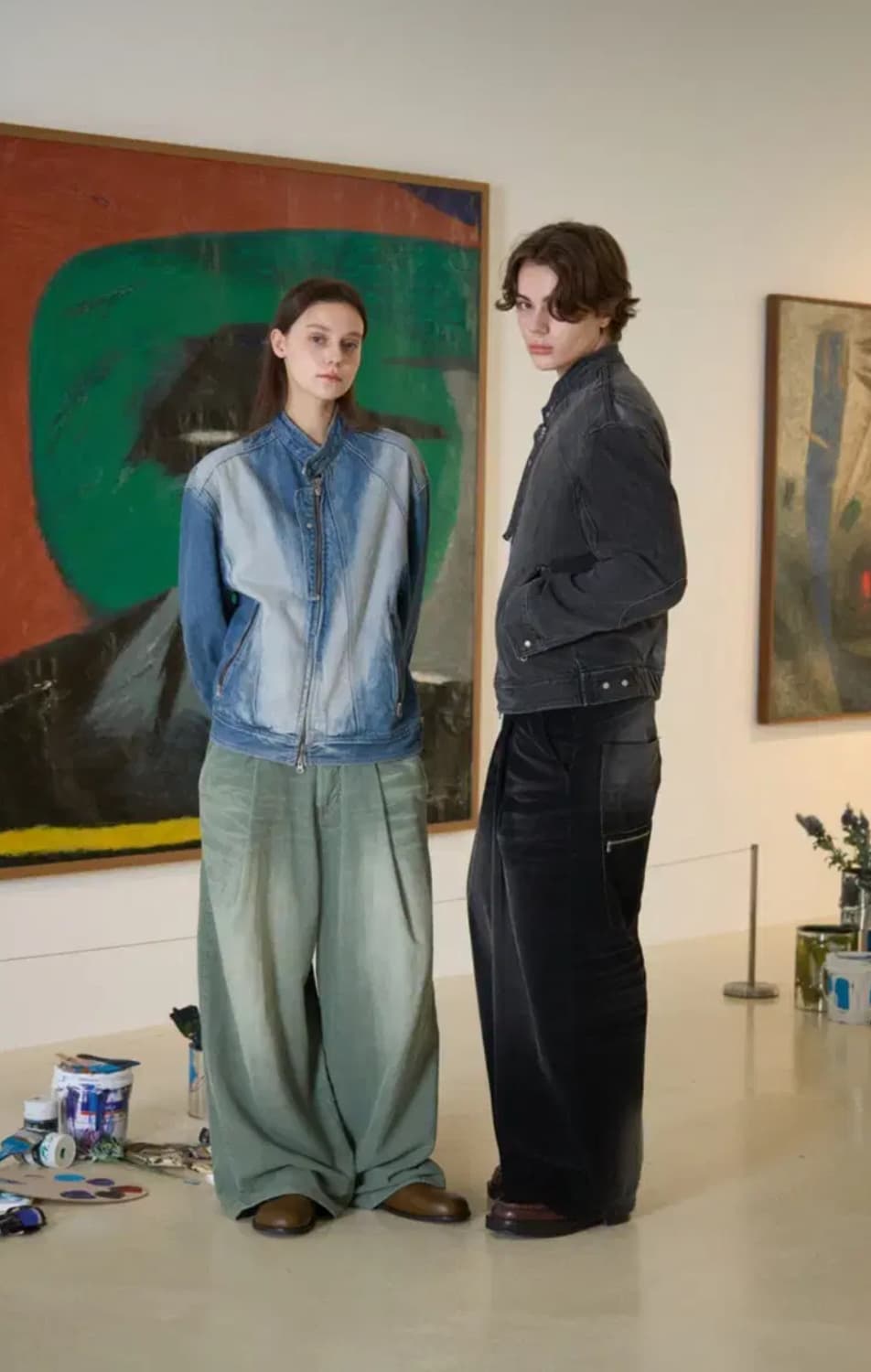 웨이비니스 데님 바이커 자켓 상품이미지1