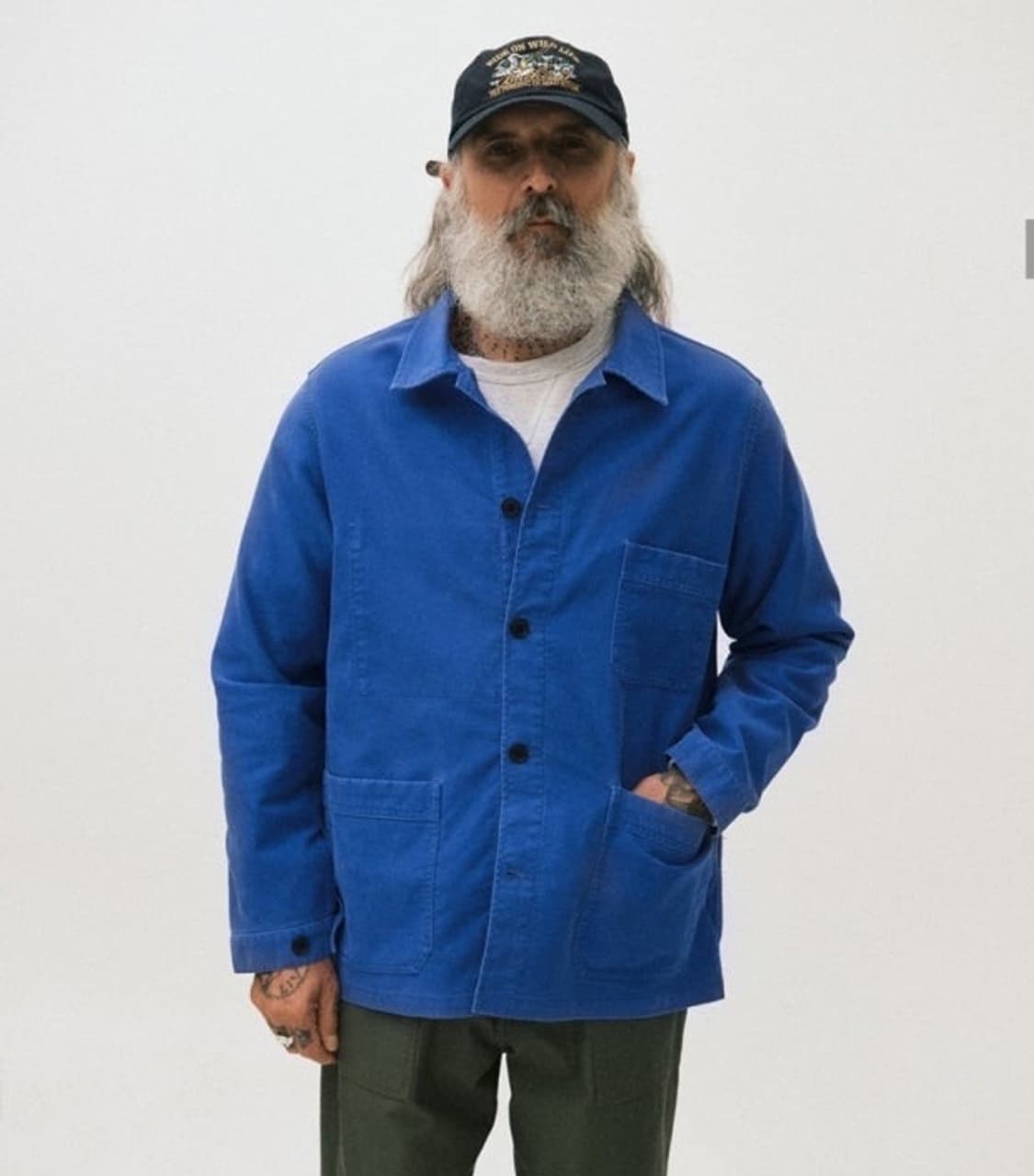 아웃스탠딩 / 몰스킨 프렌치 워크 자켓 블루 / XL 상품이미지3