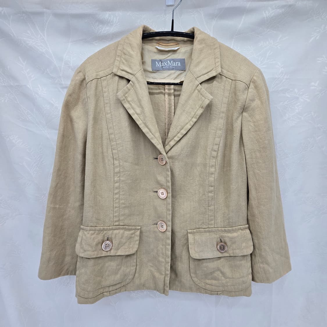 막스마라 베이지 린넨 자켓 S 상품이미지1