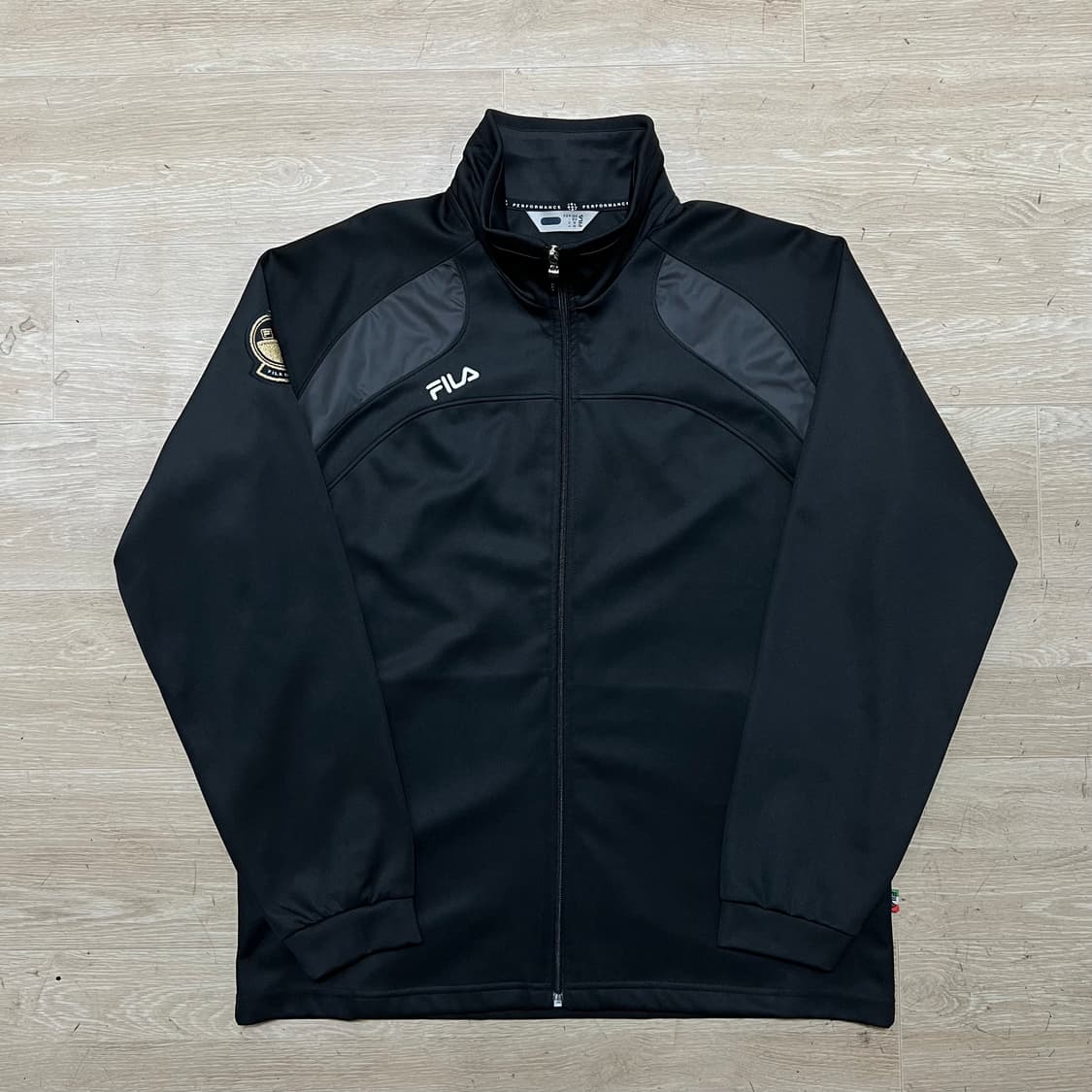 휠라 칼쵸 와펜 이탈리아 축구 져지 트랙탑 집업자켓 [블랙] L/100 상품이미지1