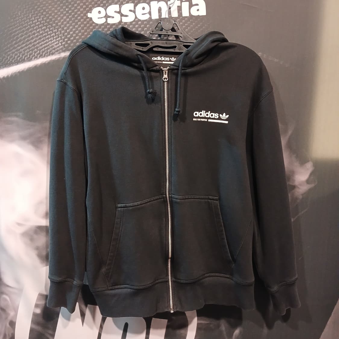 아디다스 블랙 트레이닝 기모 후드집업 상품이미지1