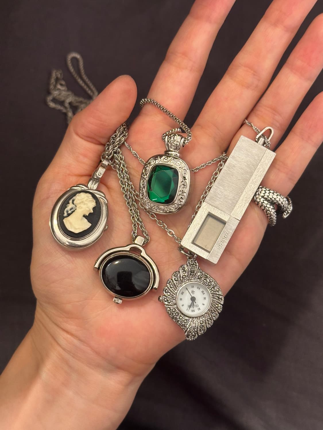 Sharp vintage watch necklace 상품이미지5