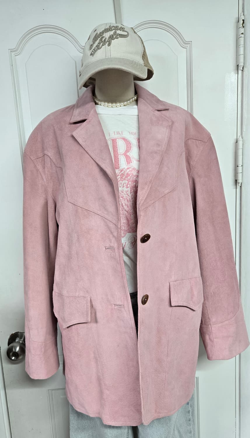 Shop weare 샵 위아 핑크 스웨이드자켓 상품이미지4