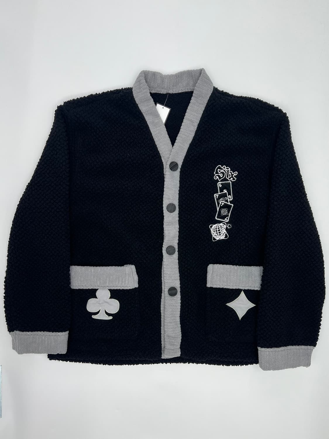 빈티지 자수 패턴 플리스 가디건 상품이미지1