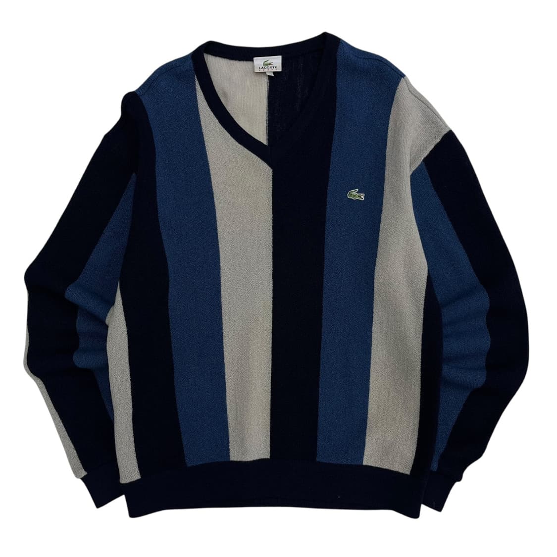 라코스테 멀티블루 세로 스트라이프 브이니트 105 상품이미지2