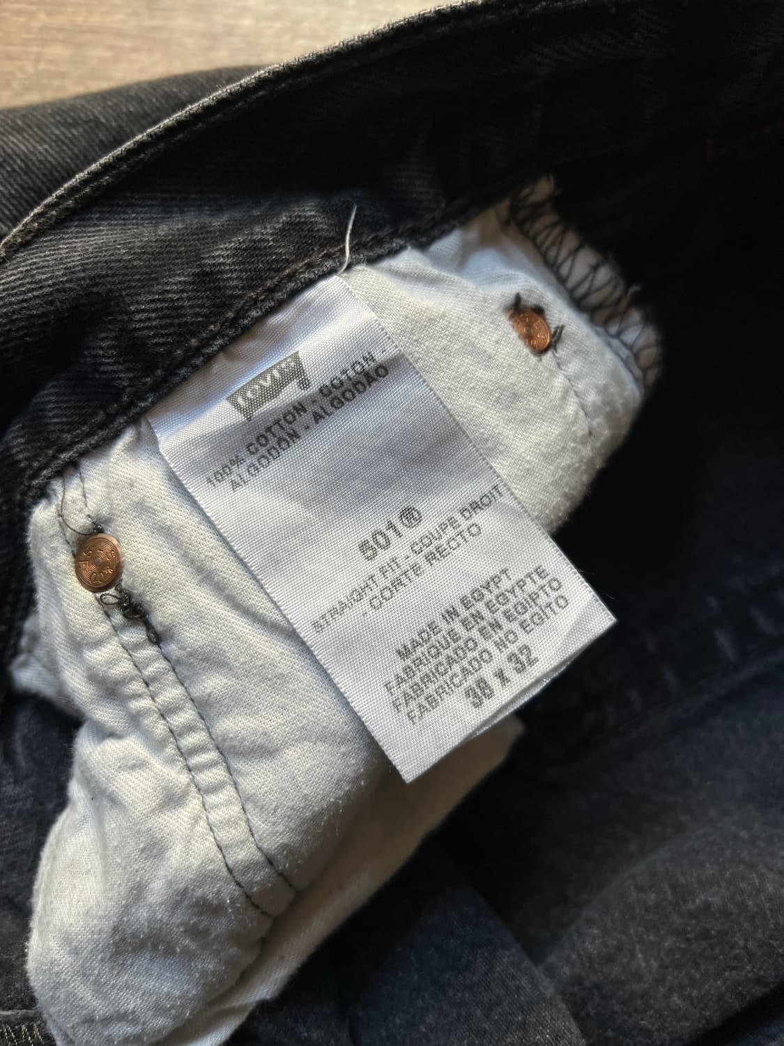 [38]리바이스 USA 501 스트레이트 흑청 데님 팬츠 상품이미지7