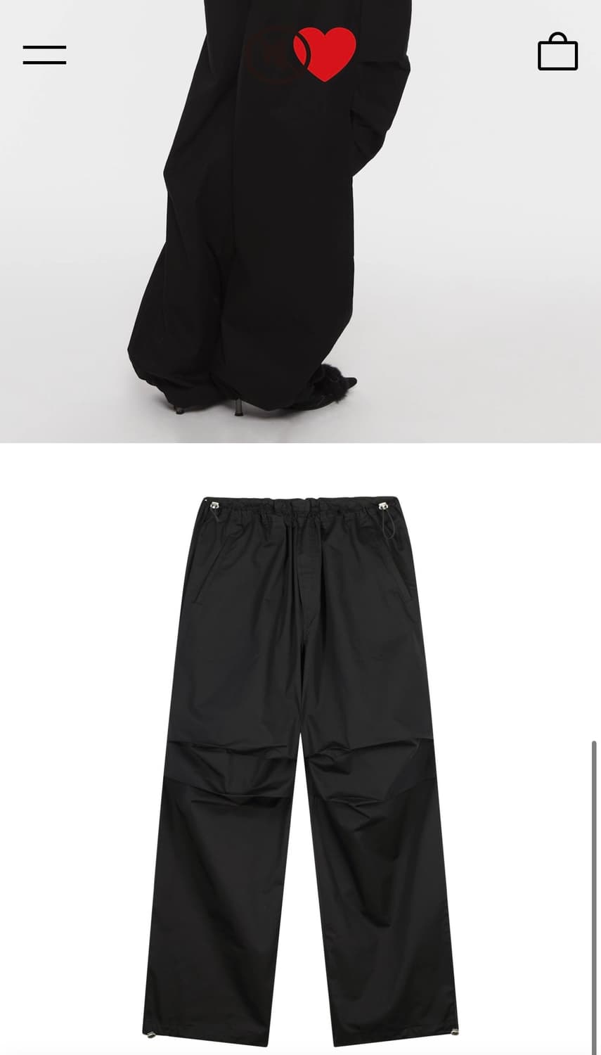 Girls Wide Pants - Black 상품이미지4