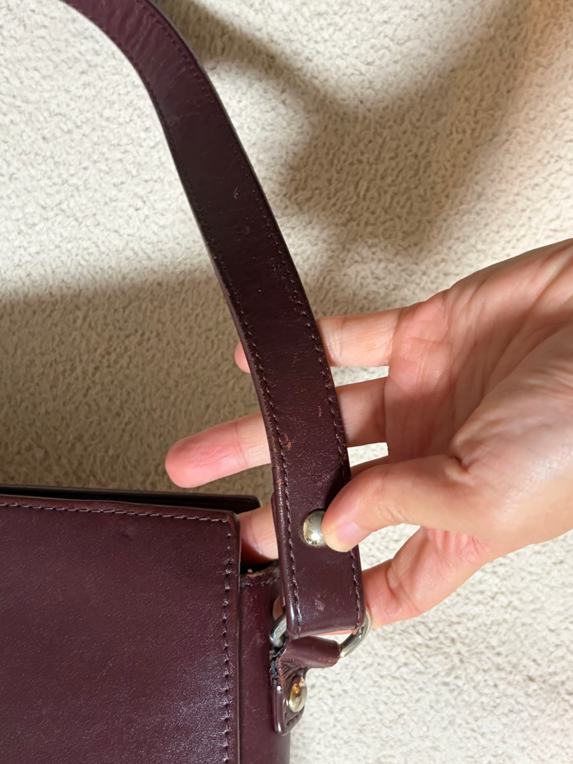 A.P.C 가죽 크로스백 버건디 (사용감 많음) 상품이미지6