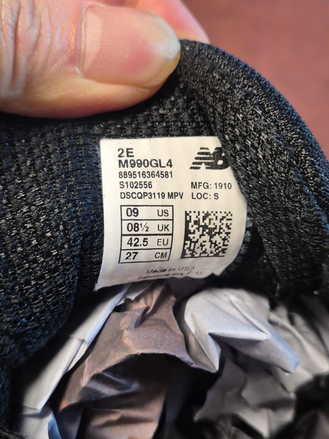 270(9US)뉴발란스 M990GL4 상품이미지6