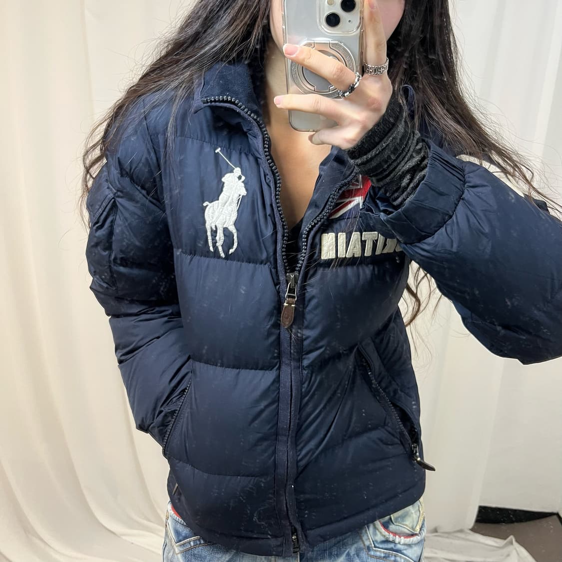 Polo Big Pony Navy Padding Jacket 상품이미지3