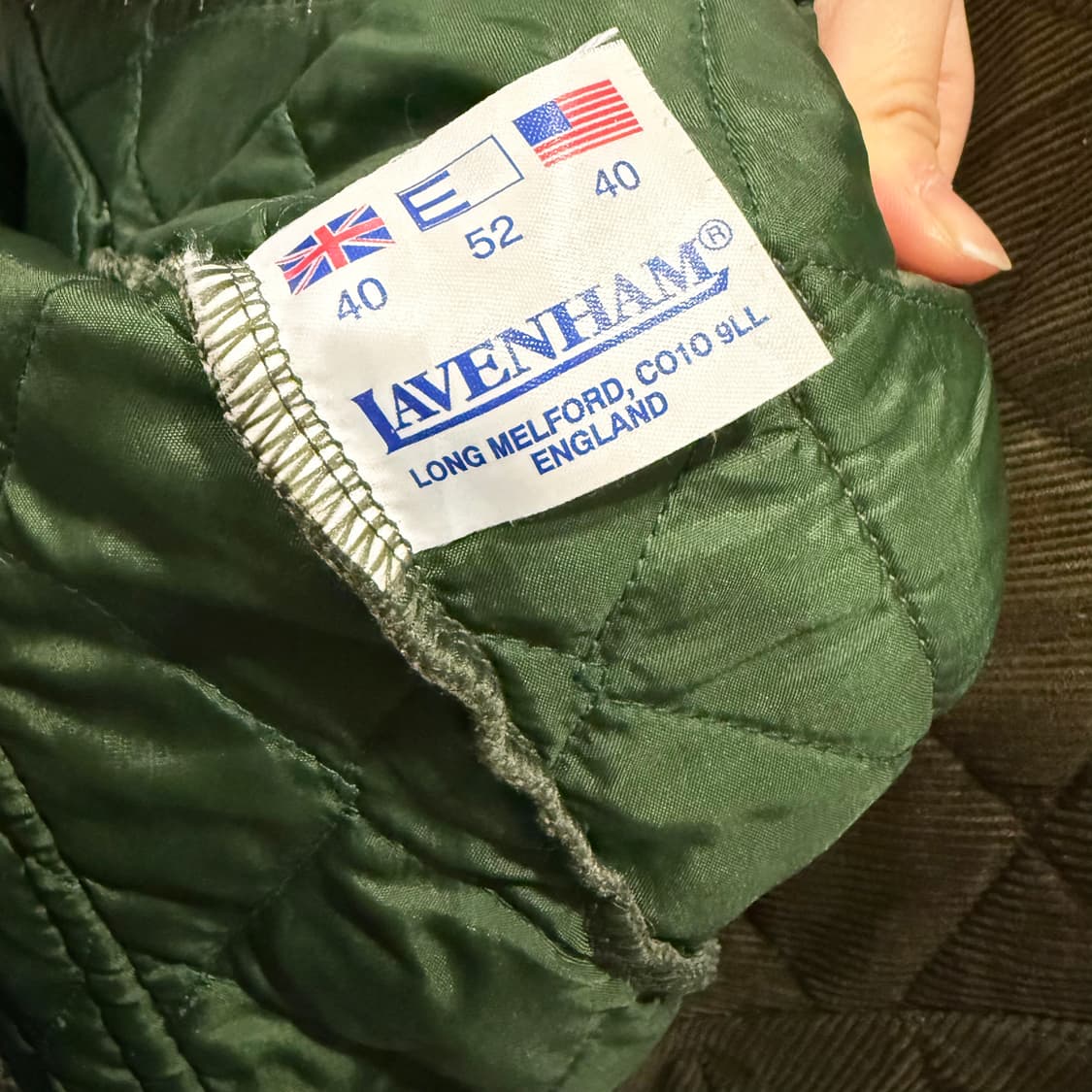 LAVENHAM 라벤햄 풀오버 코듀로이 퀼팅 나일론자켓 스냅단추 디테일 상품이미지6