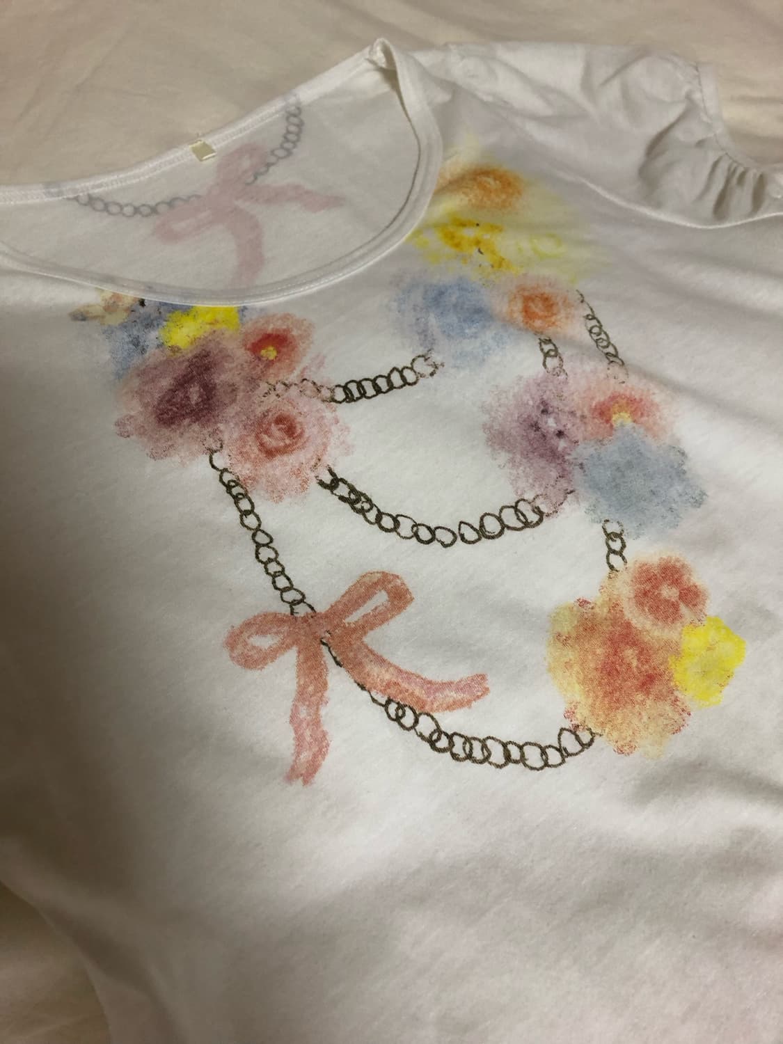 플라워 리본 반팔티셔츠 상품이미지3