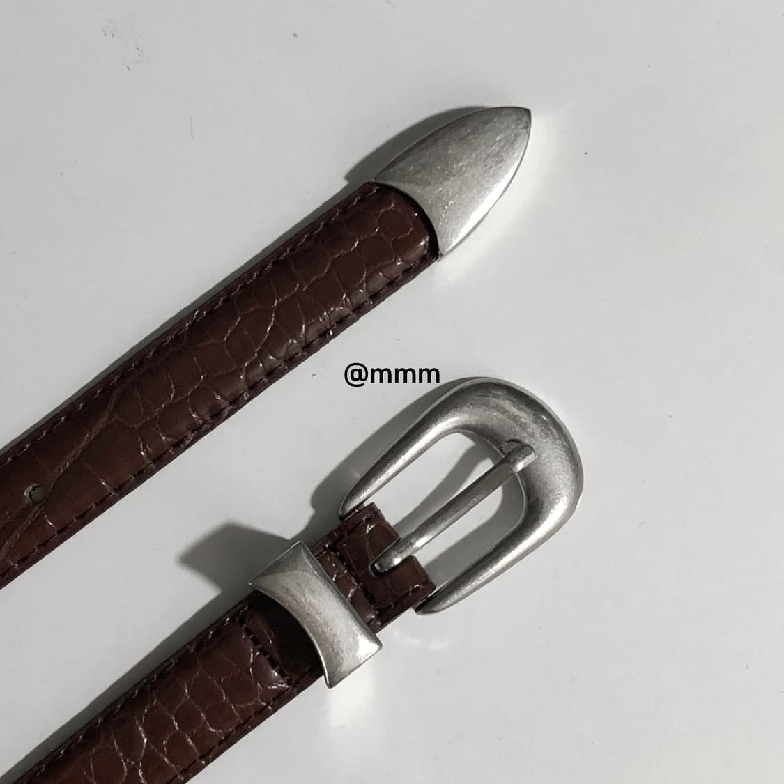 웨스턴 크로커다일 소가죽 벨트🐊 상품이미지9