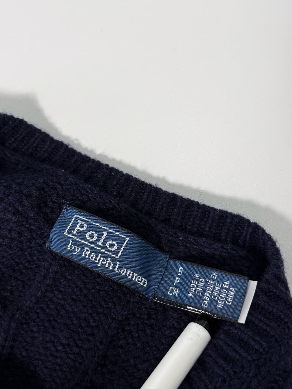 폴로 랄프로렌 최신형 QR라벨 캐시미어 울 케이블 니트 가디건  상품이미지7