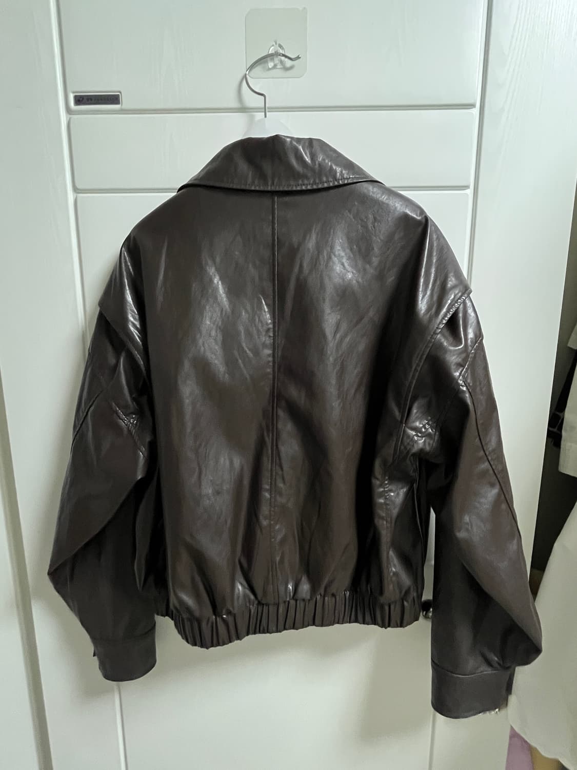 시야쥬 브라운 가죽자켓 Leather Bomber Jacket 상품이미지6