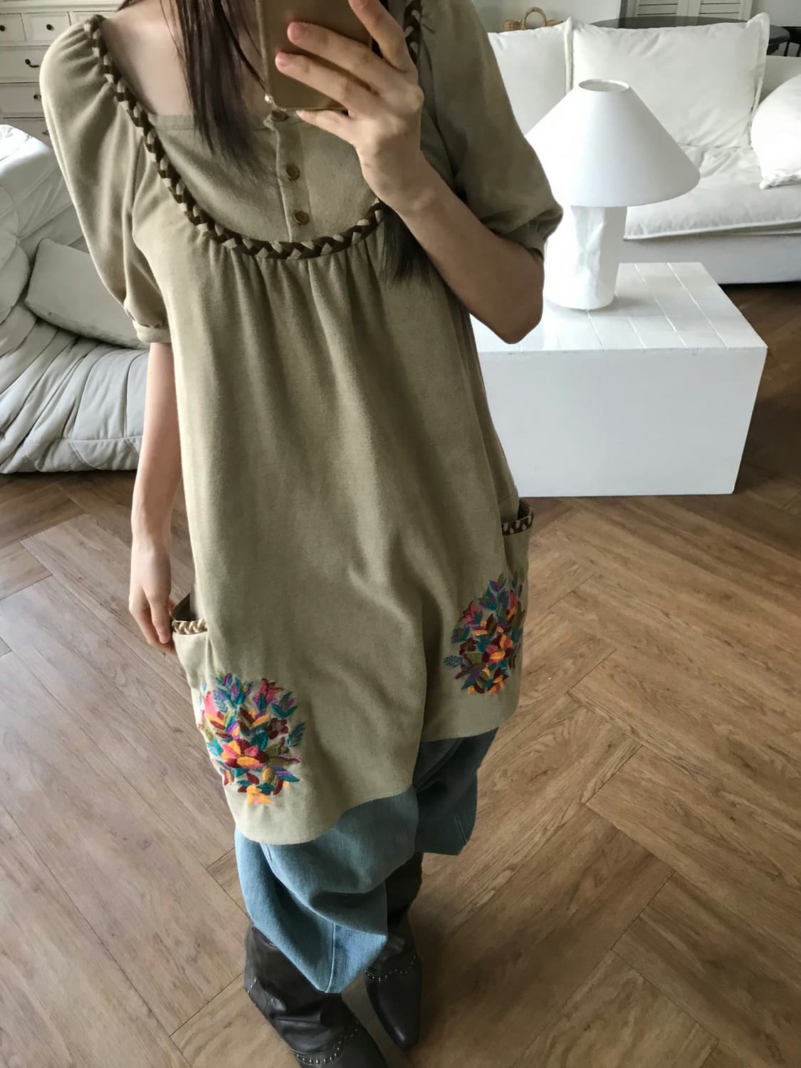 vintage pocket one-piece 상품이미지3