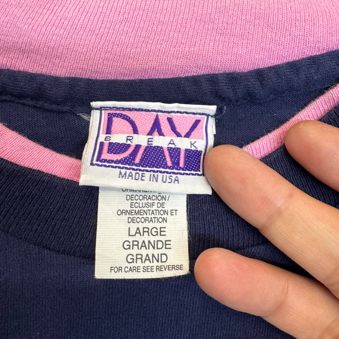 90s 그래니 코어 링거 티셔츠 made in USA (L)   상품이미지4