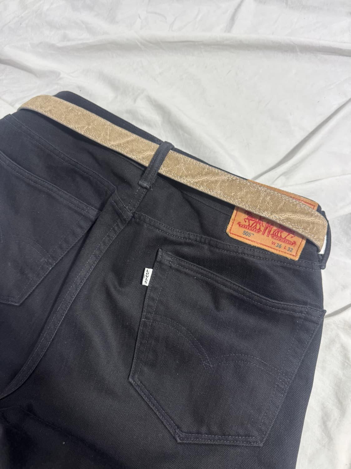 빈티지 크랙 레더 벨트 상품이미지3