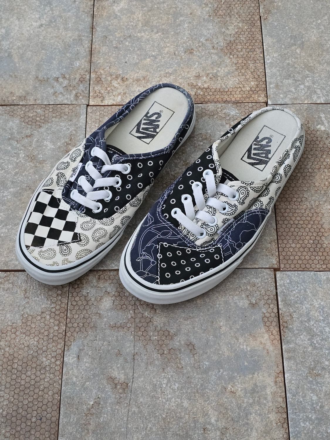 (240)반스 어센틱 뮬 패턴 믹스 상품이미지1