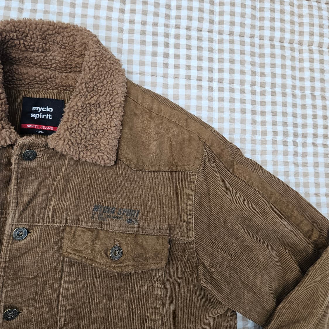 심플한 골덴 쉐르파 면점퍼 남자100 상품이미지3