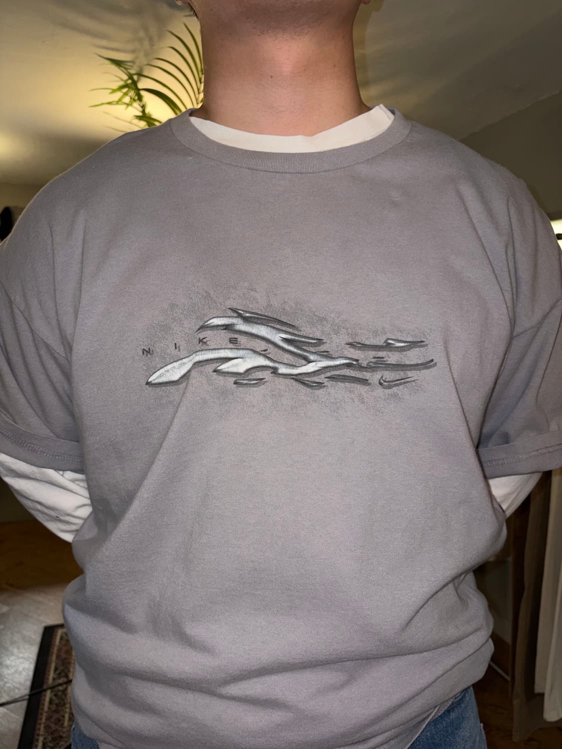 90’s Nike art swoosh logo print T-shirt  상품이미지4