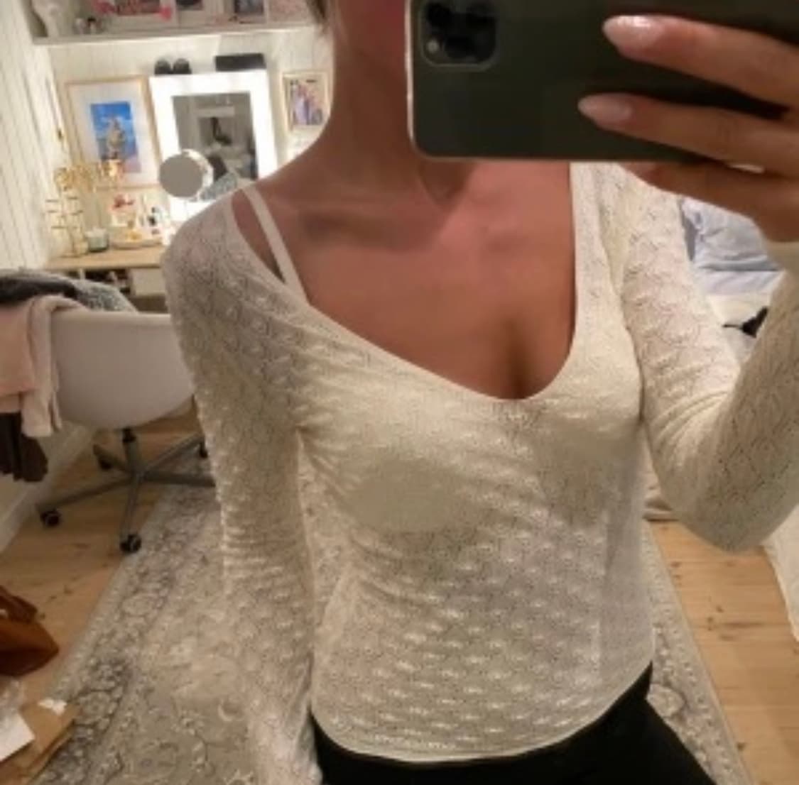 ZARA 자라 포인텔 니트 탑, 자라 크로셰 니트 탑 상품이미지3