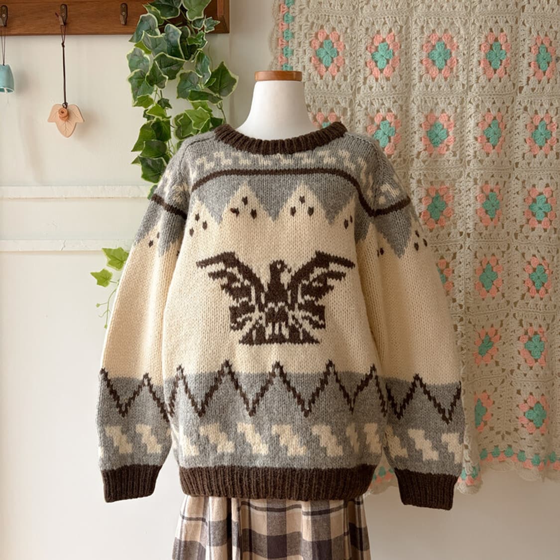 셀니빈티지 뮤트 노르딕 코위찬 니트 상품이미지3